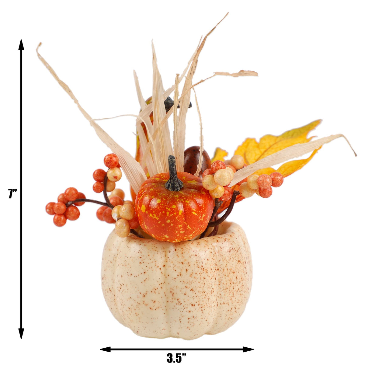 Set of 6 Artificial Pumpkins for Fall and Thanksgiving Home Decor