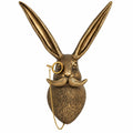 Gold Rabbit Head Wall Sculpture Modern Animal Wall Decor