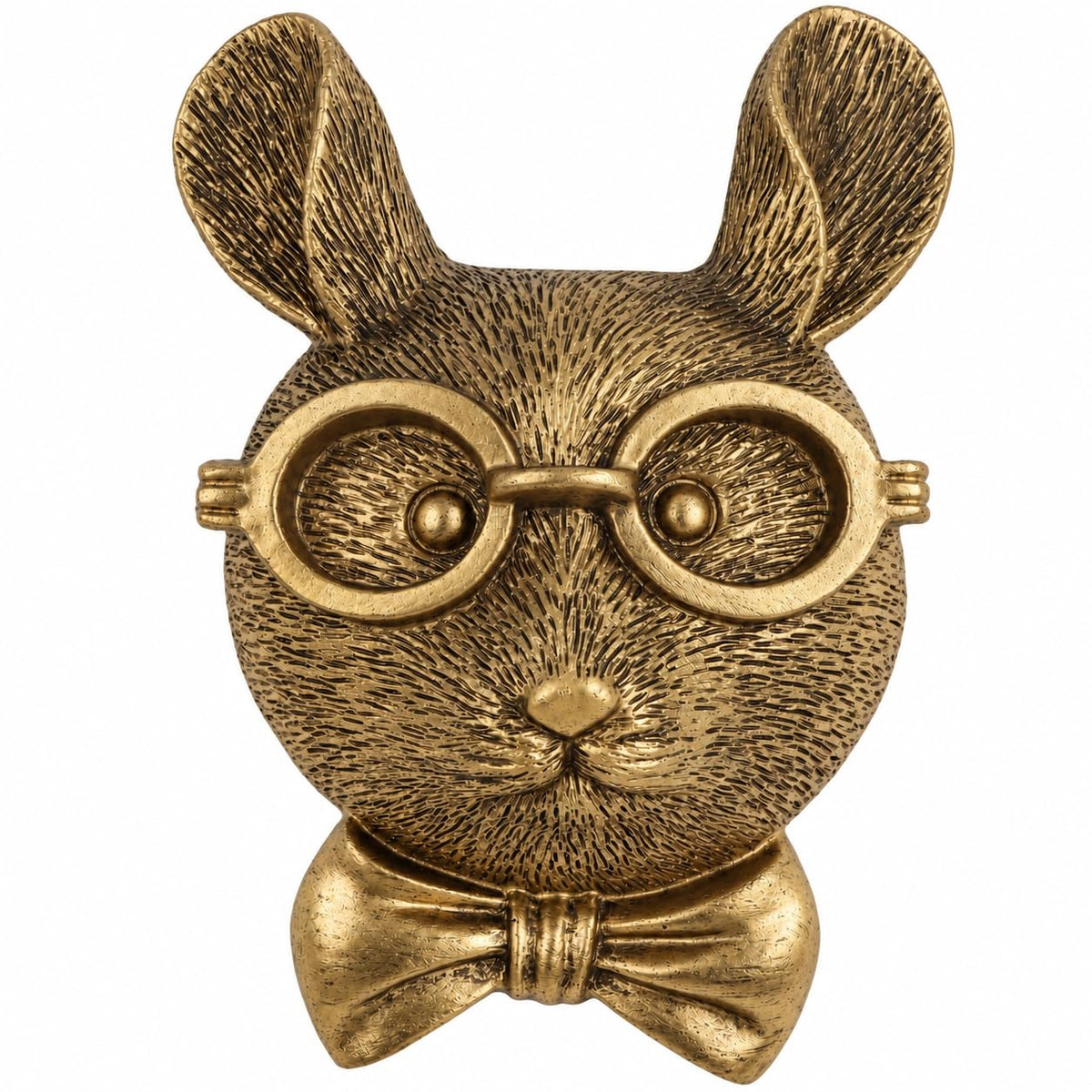 Gold Rabbit Head Wall Sculpture Modern Animal Wall Decor